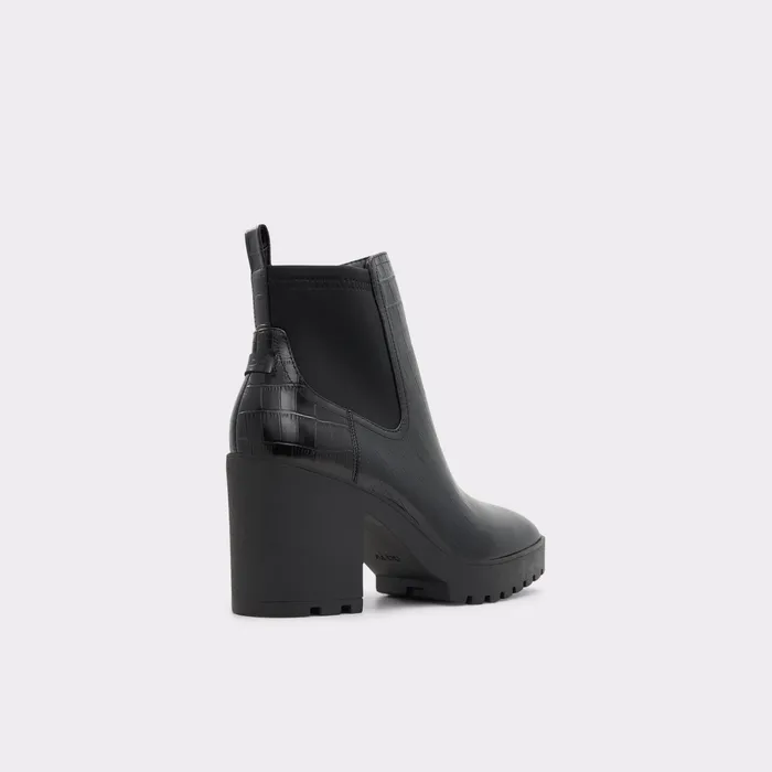 Chetta Black Leather Croco Women ALDO Boots