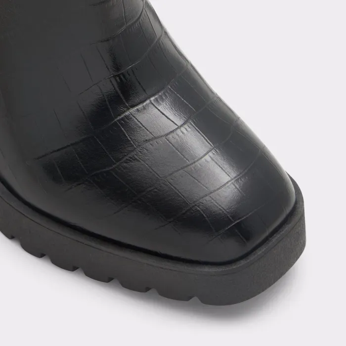 Chetta Black Leather Croco Women ALDO Boots