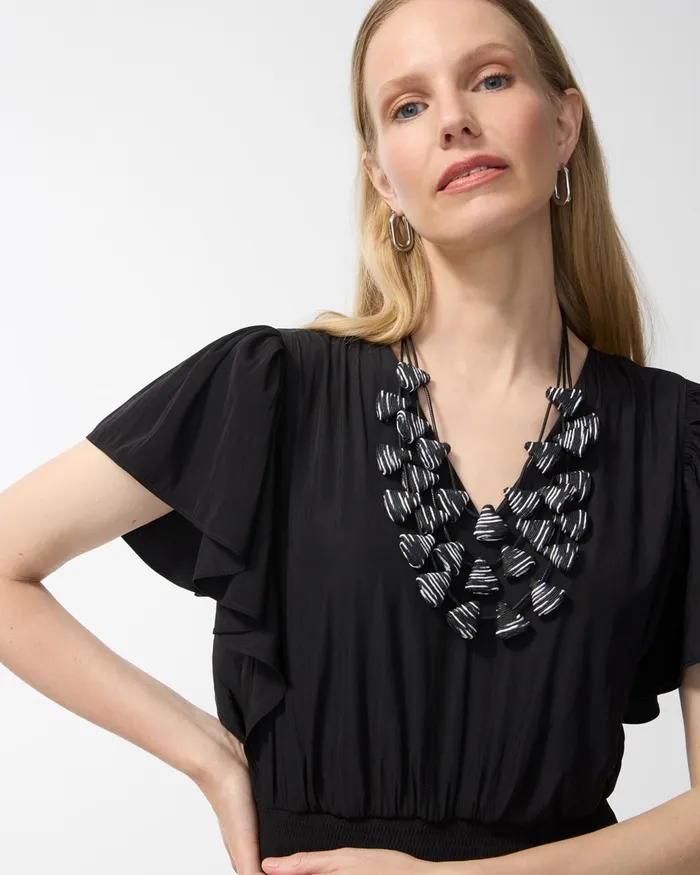 Chico039s Black and White Multistrand Necklace BlackWhite Women Necklaces