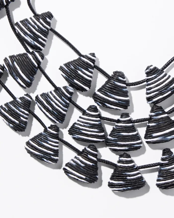 Chico039s Black and White Multistrand Necklace BlackWhite Women Necklaces