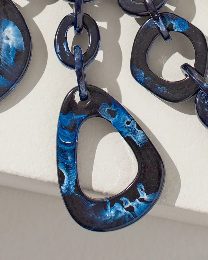 Chico039s Blue Bib Necklace Blue Women Necklaces