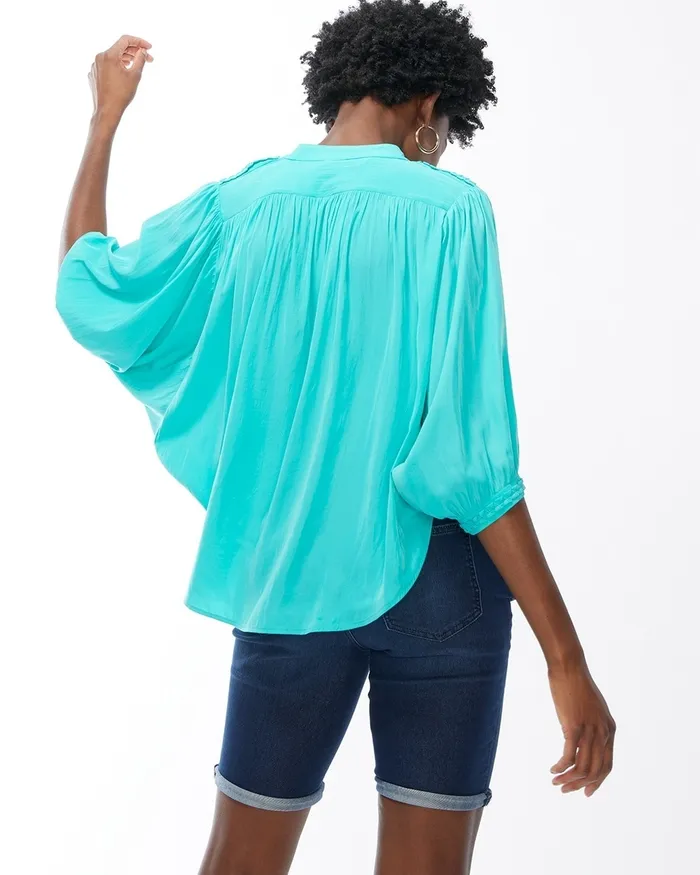 Chico039s Braided Detail Top Classic Navy Women Tops