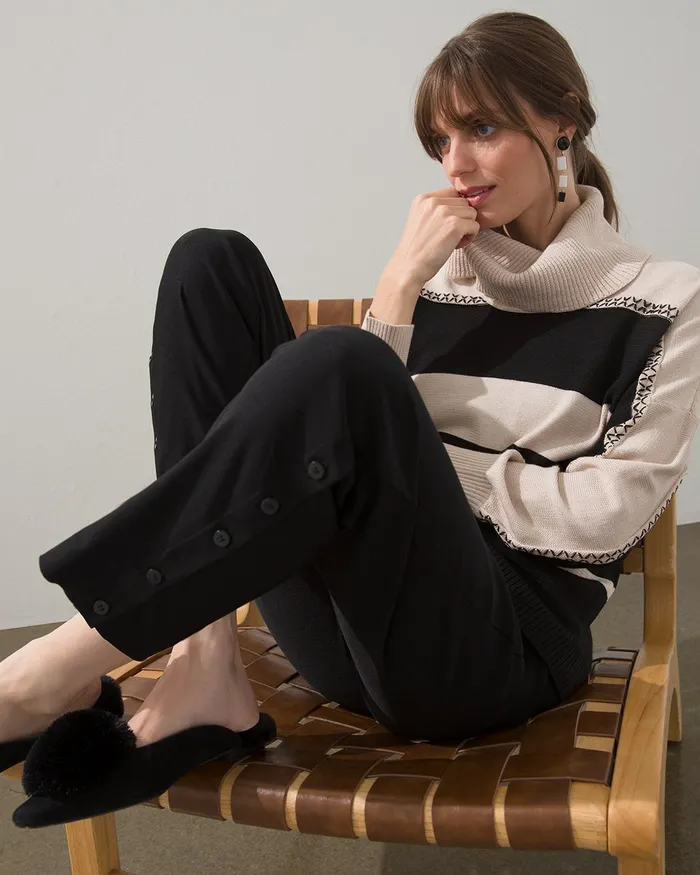 Chico039s Juliet Button Hem Ankle Pants Smokey Taupe Women Pants