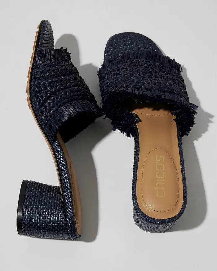 Chico039s Navy Slides Classic Navy Women Shoes