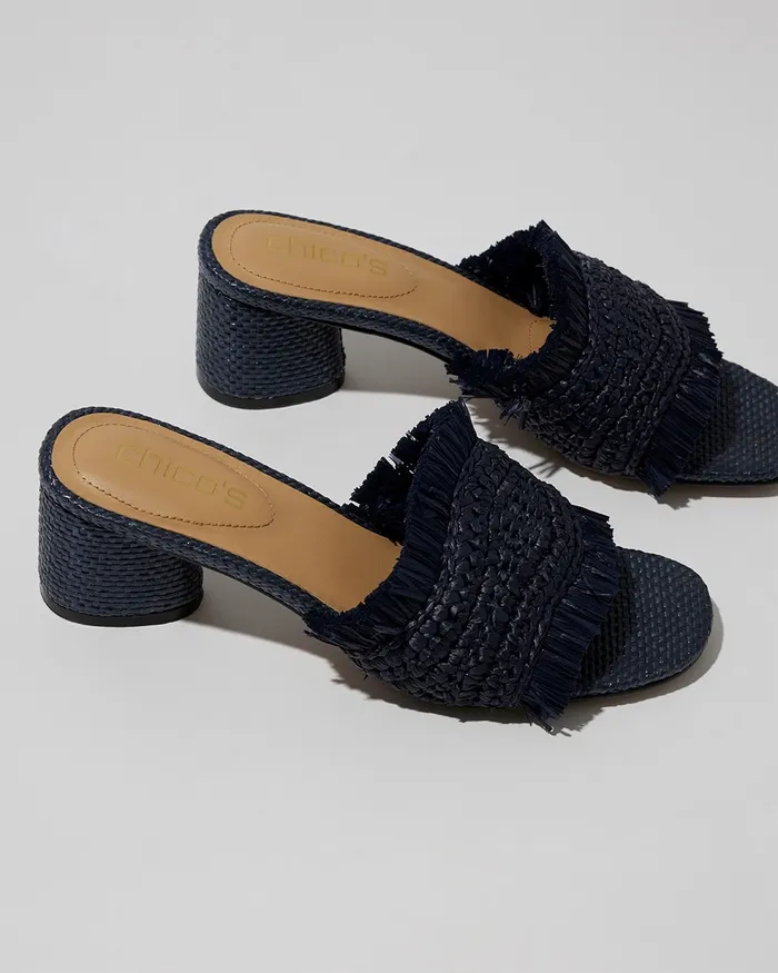 Chico039s Navy Slides Classic Navy Women Shoes