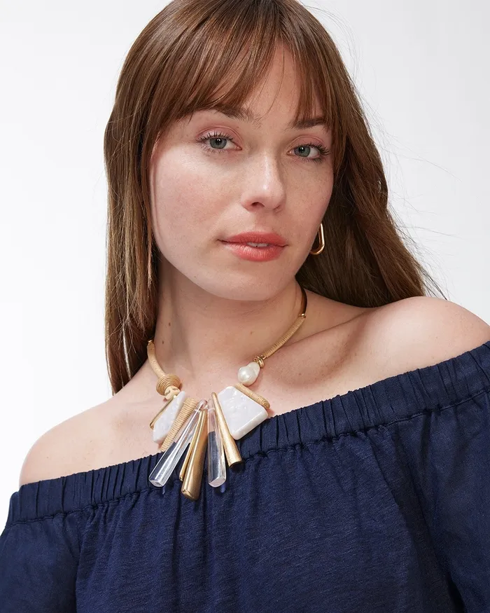 Chico039s Neutral Bib Necklace Neutral Women Necklaces