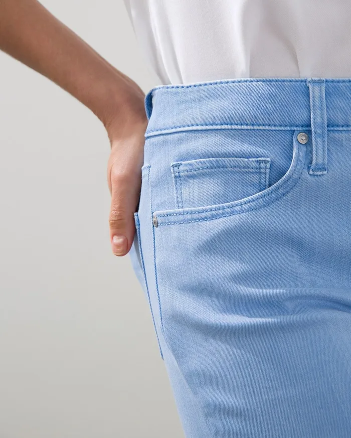 Chico039s So Slimming Girlfriend Shorts Wisteria Blue Women Jeans and Denim