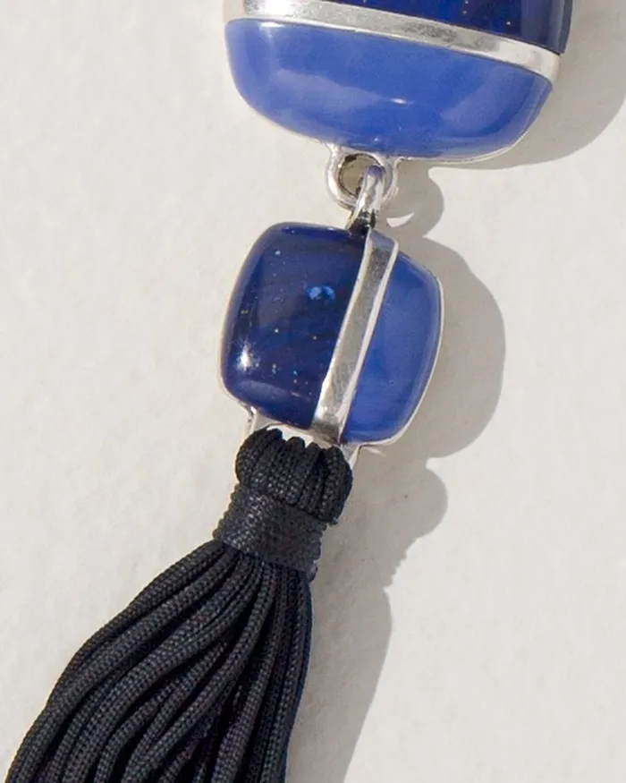 Chico039s Tassel Pendant Necklace Blue Women Necklaces