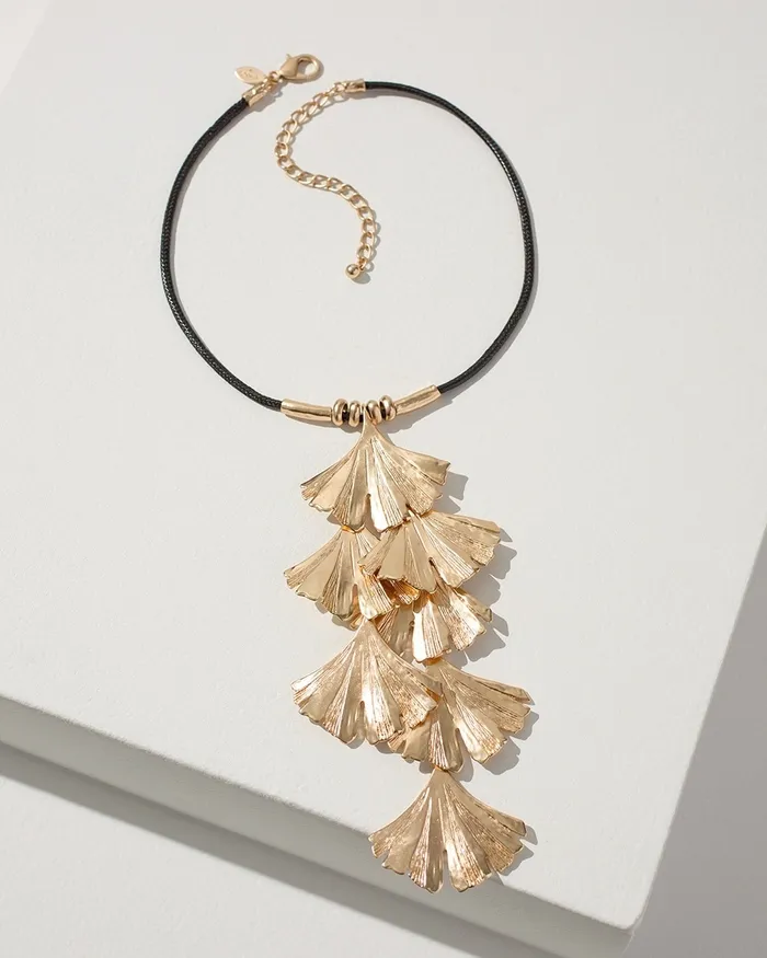 Chico039s Textured YNecklace Gold Women Necklaces