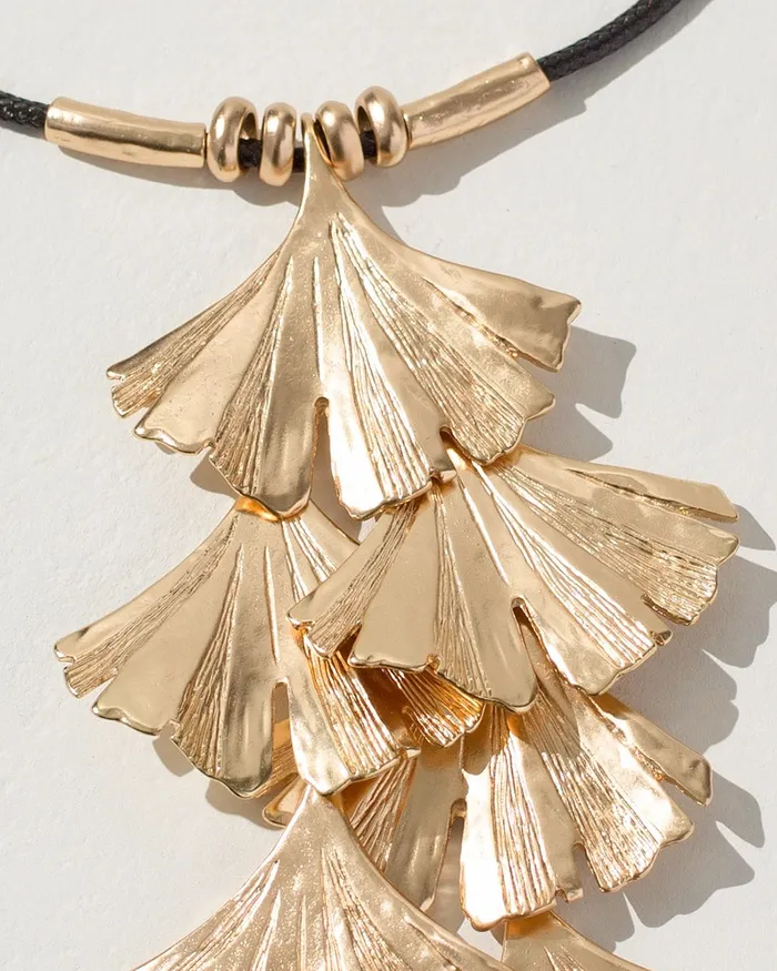Chico039s Textured YNecklace Gold Women Necklaces