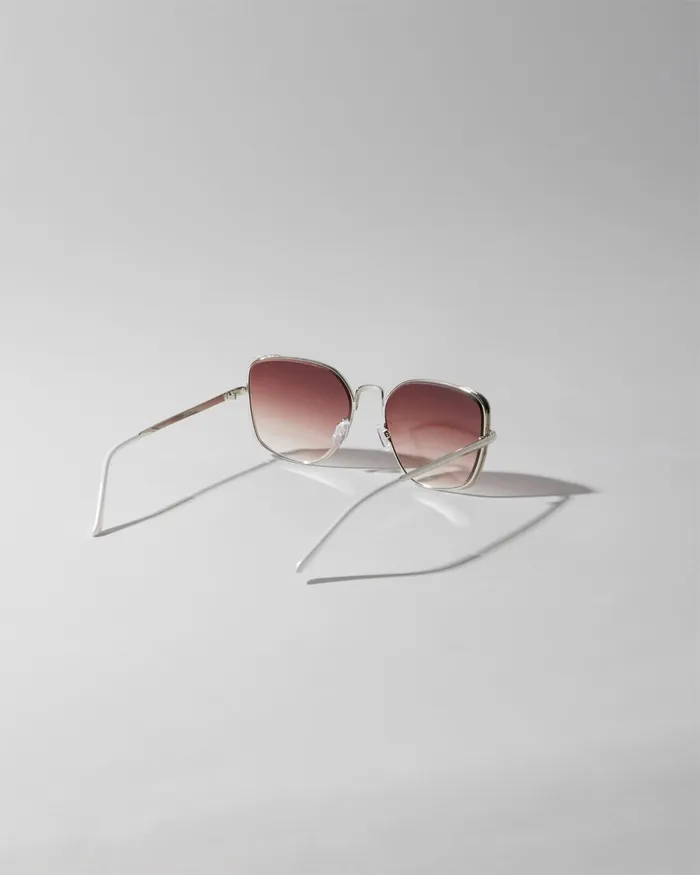 Chico039s White And Silver Tone Sunglasses White Women Eyewear