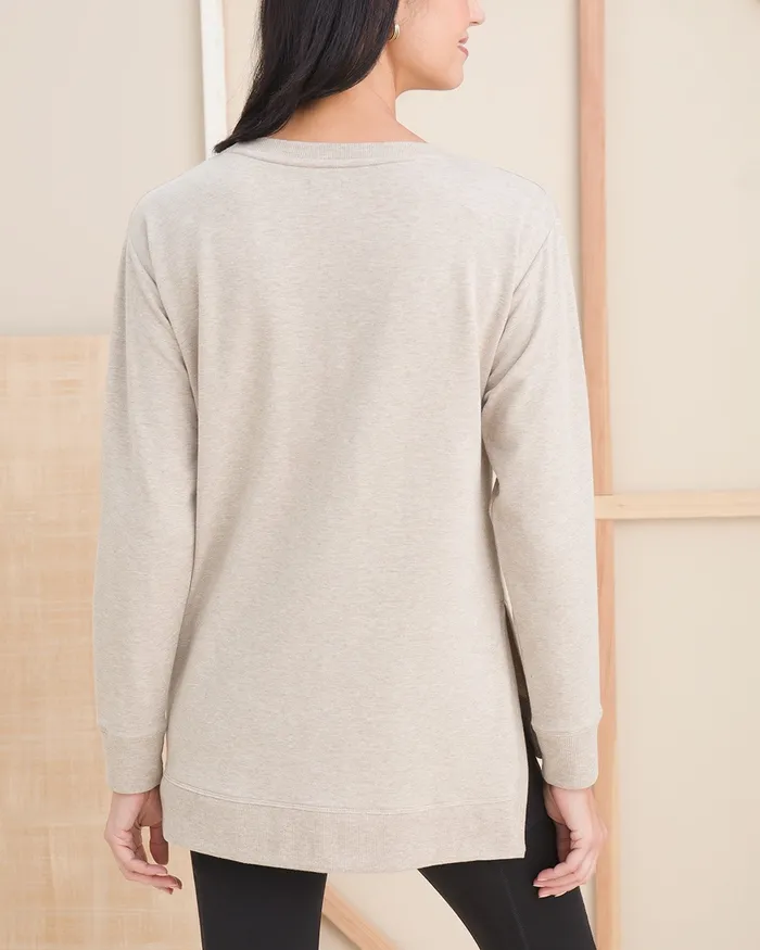 Chico039s Zenergy Relaxed Fit VNeck Tunic Black Women Tops