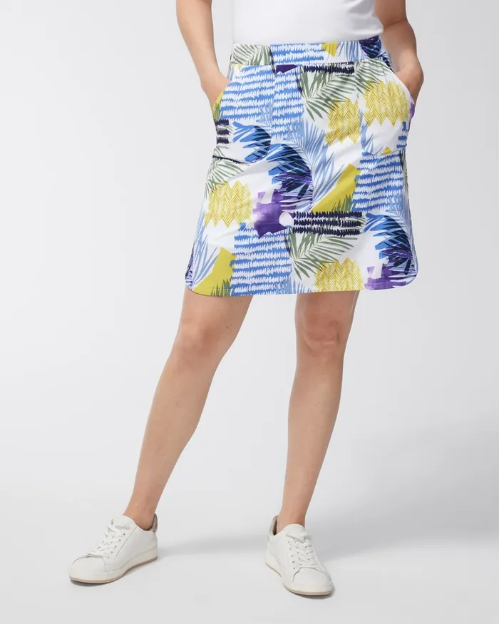 Chico039s Zenergy UPF Neema Coastal Print Skort Amparo Blue Women Activewear