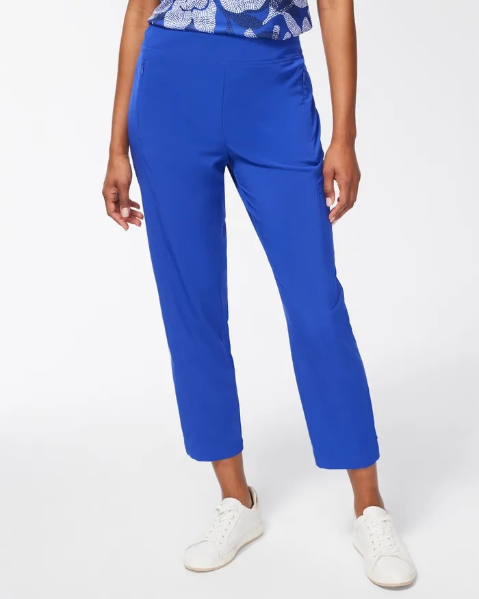 Chico039s Zenergy UPF Neema Crops Blue Grotto Women Activewear