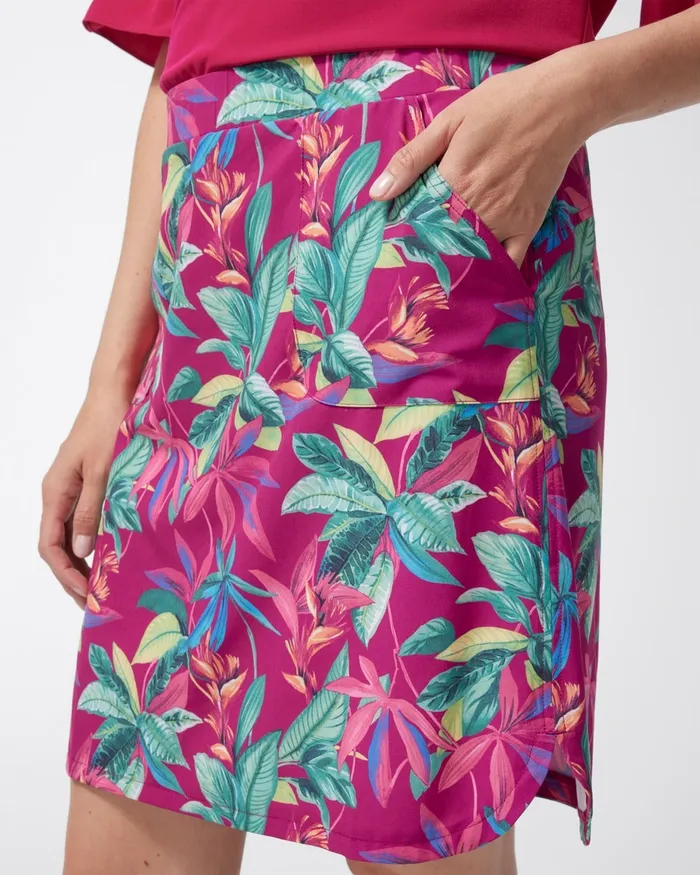 Chico039s Zenergy UPF Neema Floral Skort Botanic Berry Women Shorts