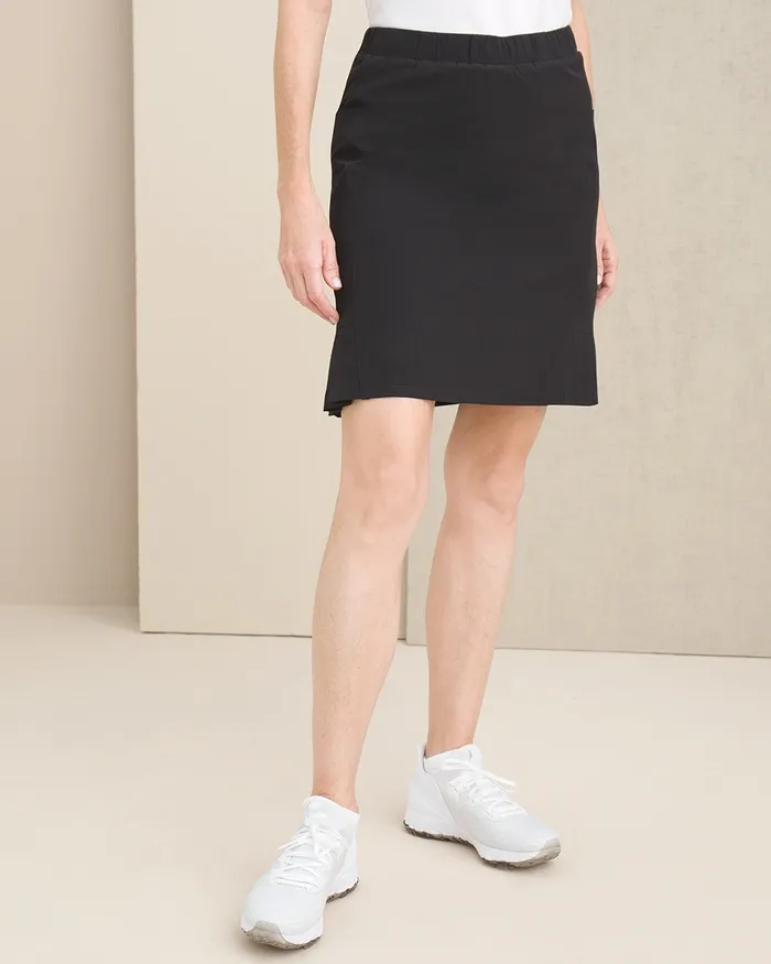 Chico039s Zenergy UPF Pleated Skort Black Women Activewear