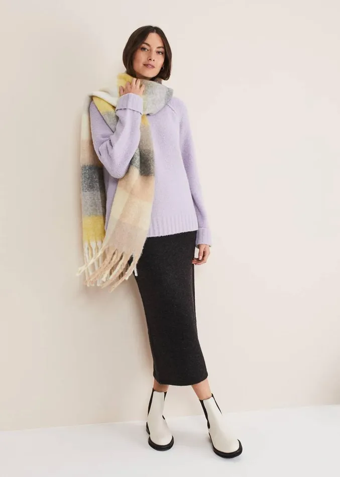 Cindy Cosy CoOrd Knit Skirt Charcoal Women Phase Eight Skirts
