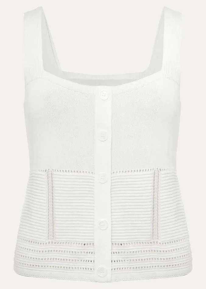 Clara Knit CoOrd Vest White Women Phase Eight Knitwear