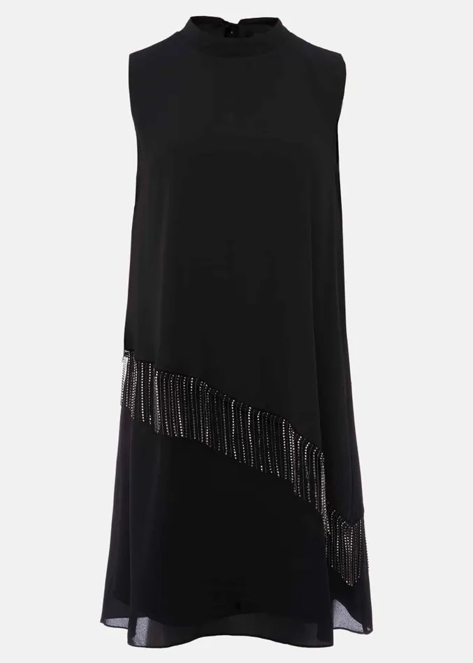Clarice Diamonte Shift Dress Black Women Phase Eight Dresses
