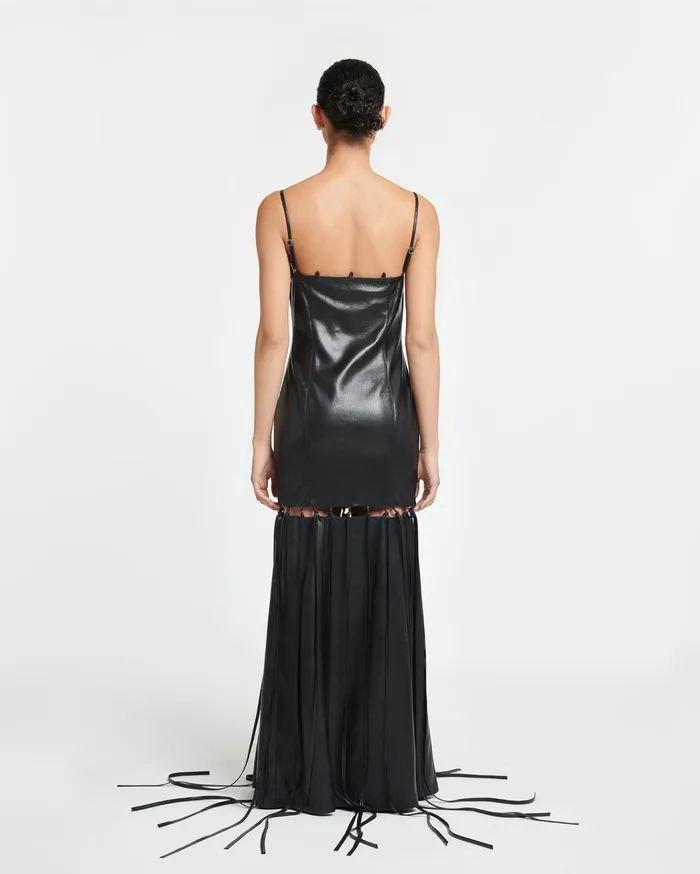 Clary Okobor AltLeather Maxi Dress Black Women Nanushka Dresses