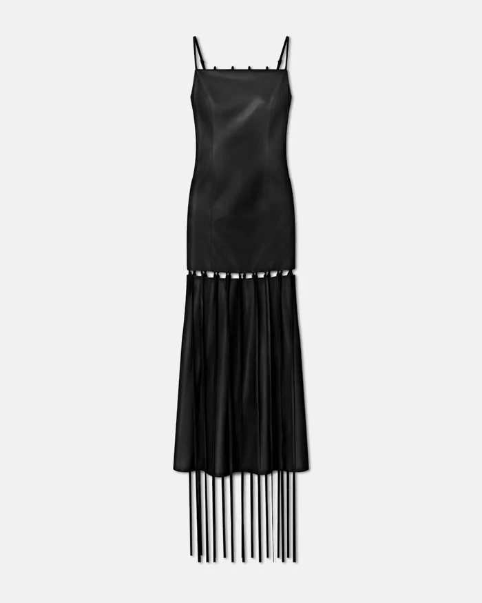 Clary Okobor AltLeather Maxi Dress Black Women Nanushka Dresses