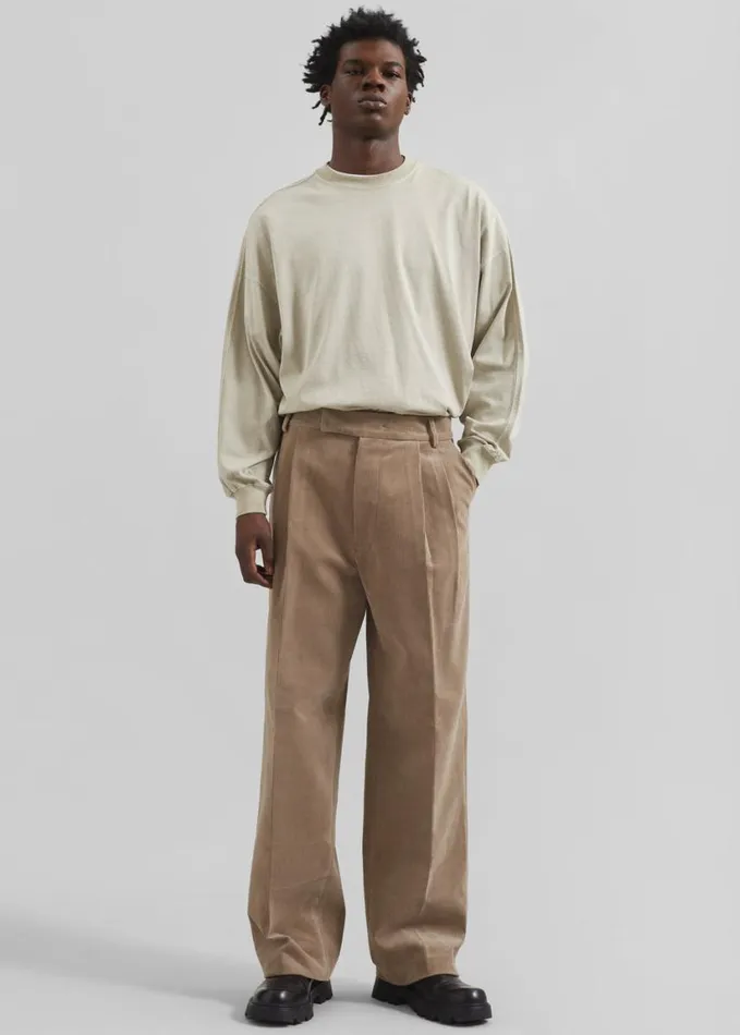 Clothing Men The Frankie Shop Beo Corduroy Suit Pants 8211 Latte