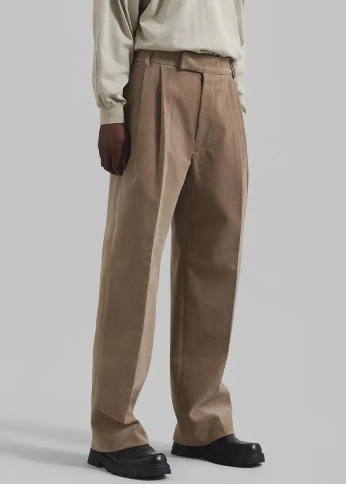 Clothing Men The Frankie Shop Beo Corduroy Suit Pants 8211 Latte