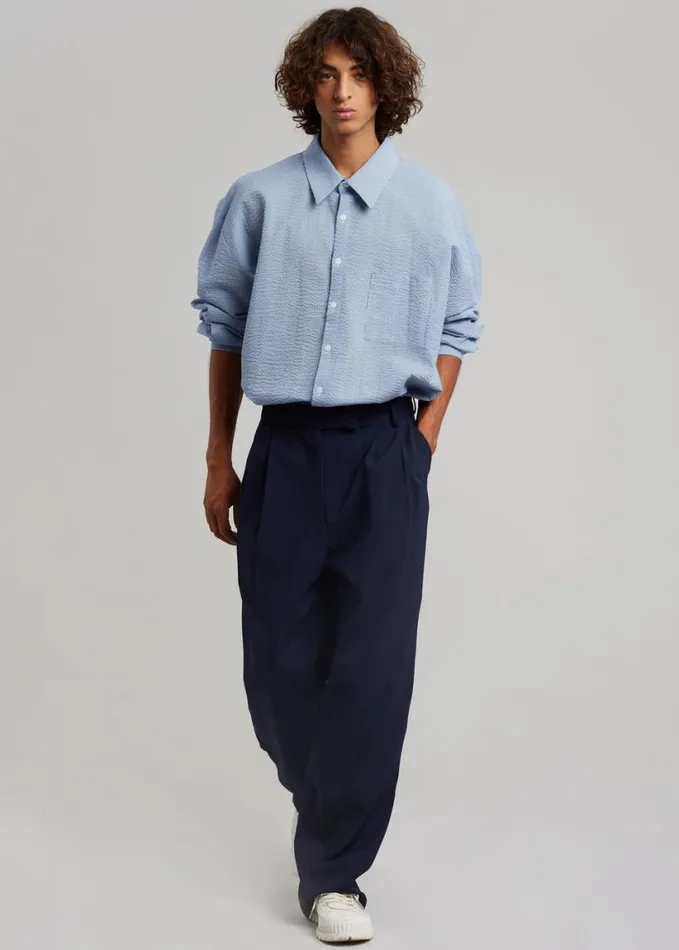 Clothing Men The Frankie Shop Beo Suit Pants 8211 Blue