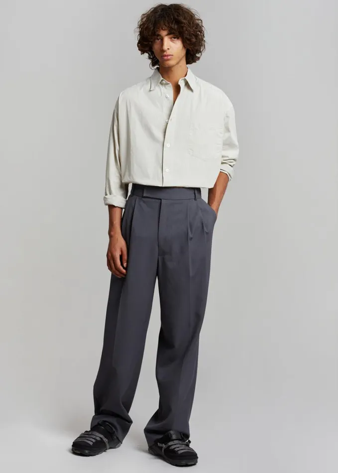 Clothing Men The Frankie Shop Beo Suit Pants 8211 Charcoal