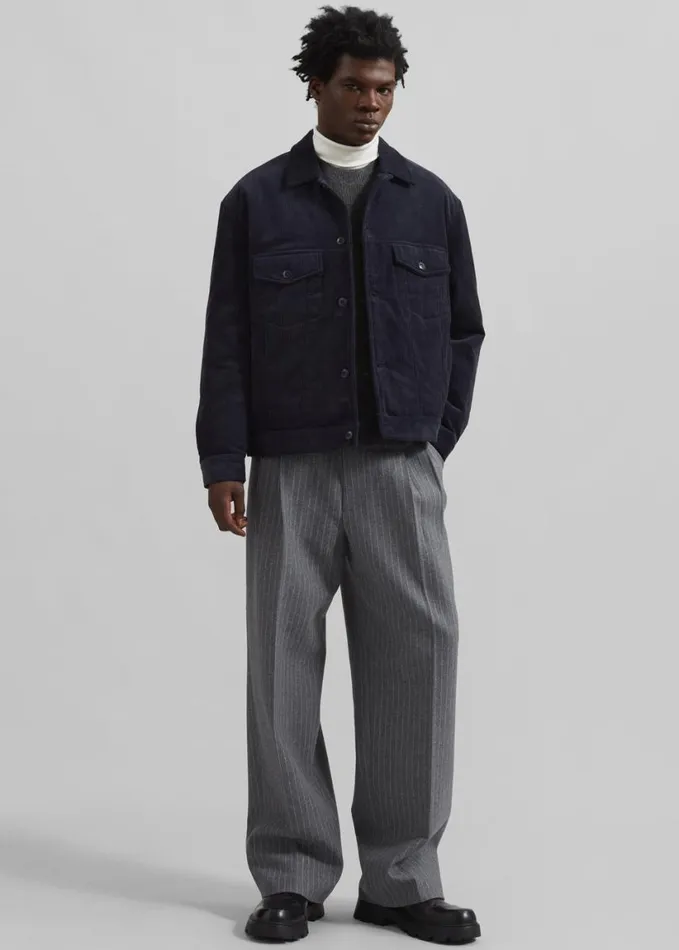 Clothing Men The Frankie Shop Beo Suit Pants 8211 GreyWhite Pinstripe