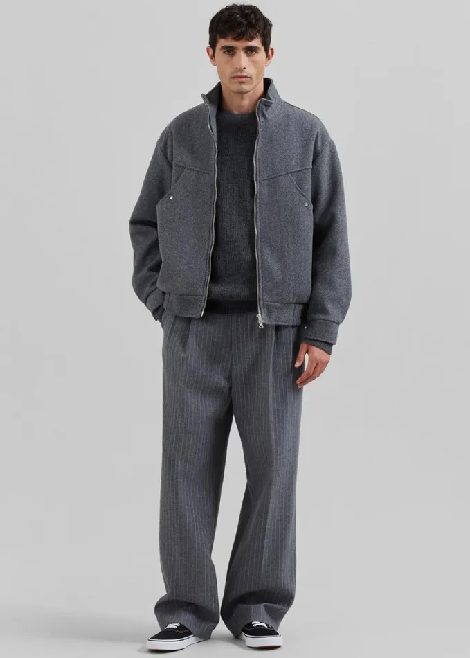 Clothing Men The Frankie Shop Beo Suit Pants 8211 GreyWhite Pinstripe