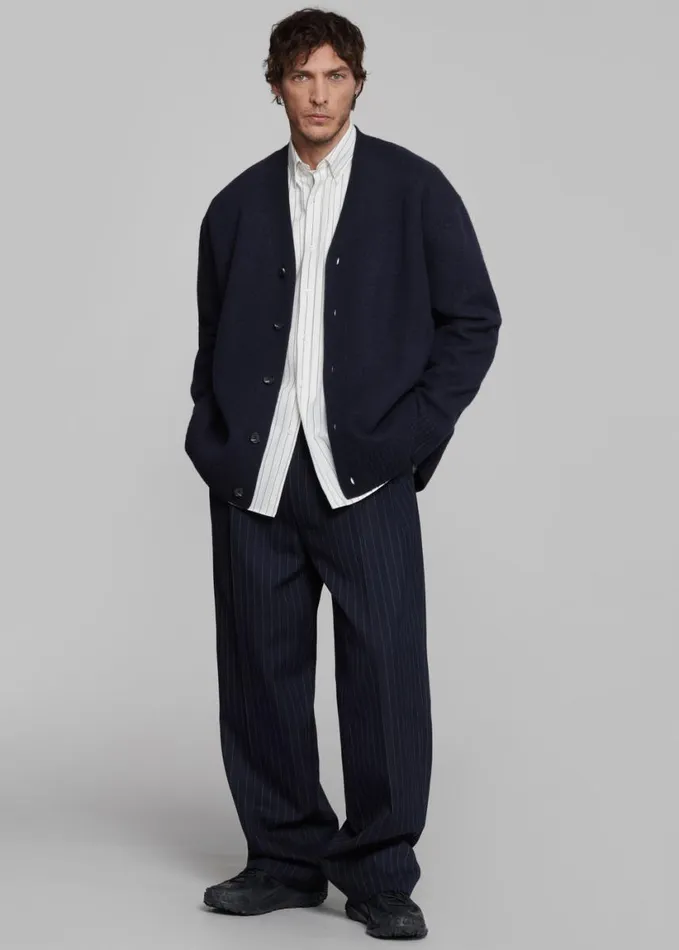 Clothing Men The Frankie Shop Beo Suit Pants 8211 NavyWhite Pinstripe
