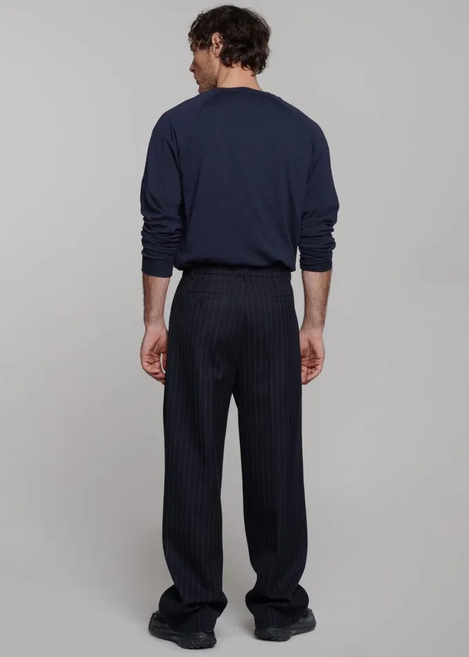 Clothing Men The Frankie Shop Beo Suit Pants 8211 NavyWhite Pinstripe