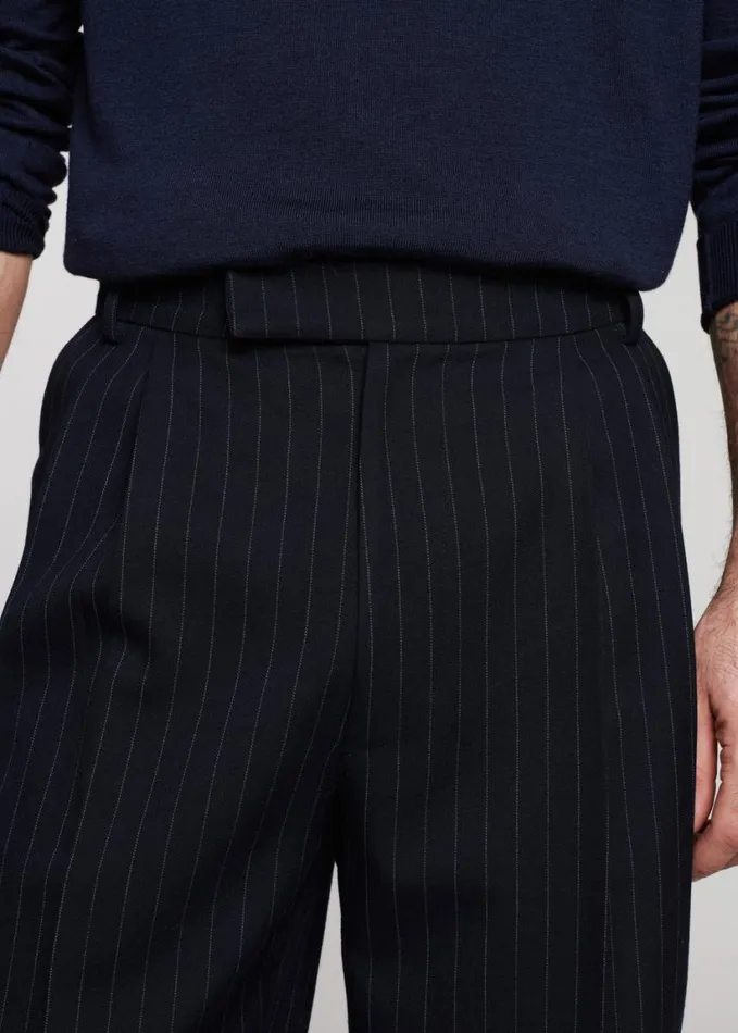 Clothing Men The Frankie Shop Beo Suit Pants 8211 NavyWhite Pinstripe
