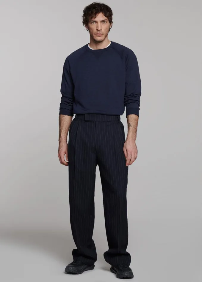 Clothing Men The Frankie Shop Beo Suit Pants 8211 NavyWhite Pinstripe