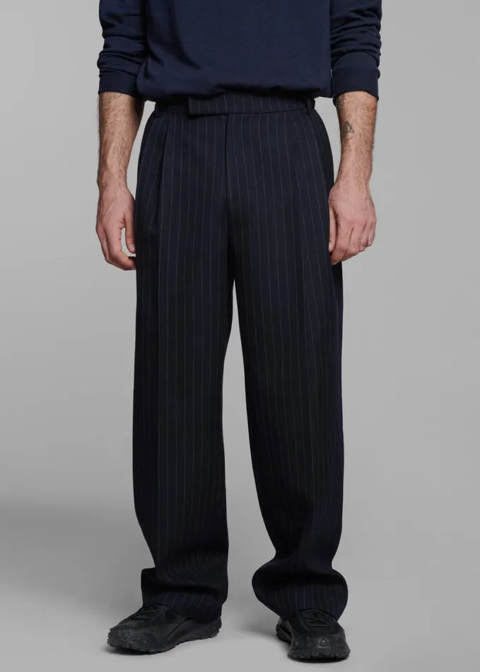 Clothing Men The Frankie Shop Beo Suit Pants 8211 NavyWhite Pinstripe