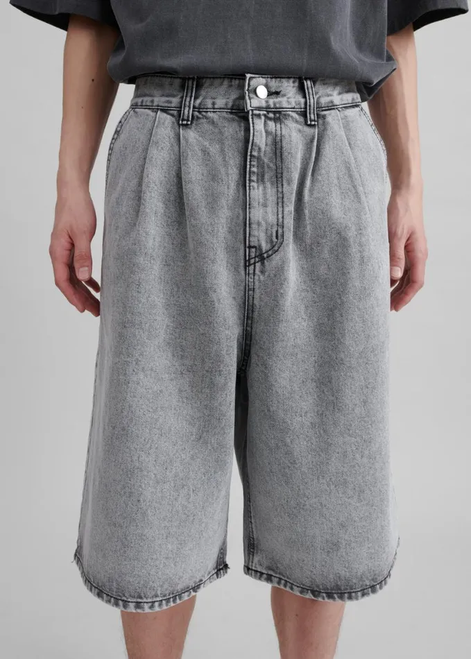 Clothing Men The Frankie Shop Otto Denim Bermuda Shorts 8211 Grey