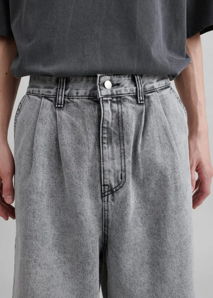 Clothing Men The Frankie Shop Otto Denim Bermuda Shorts 8211 Grey