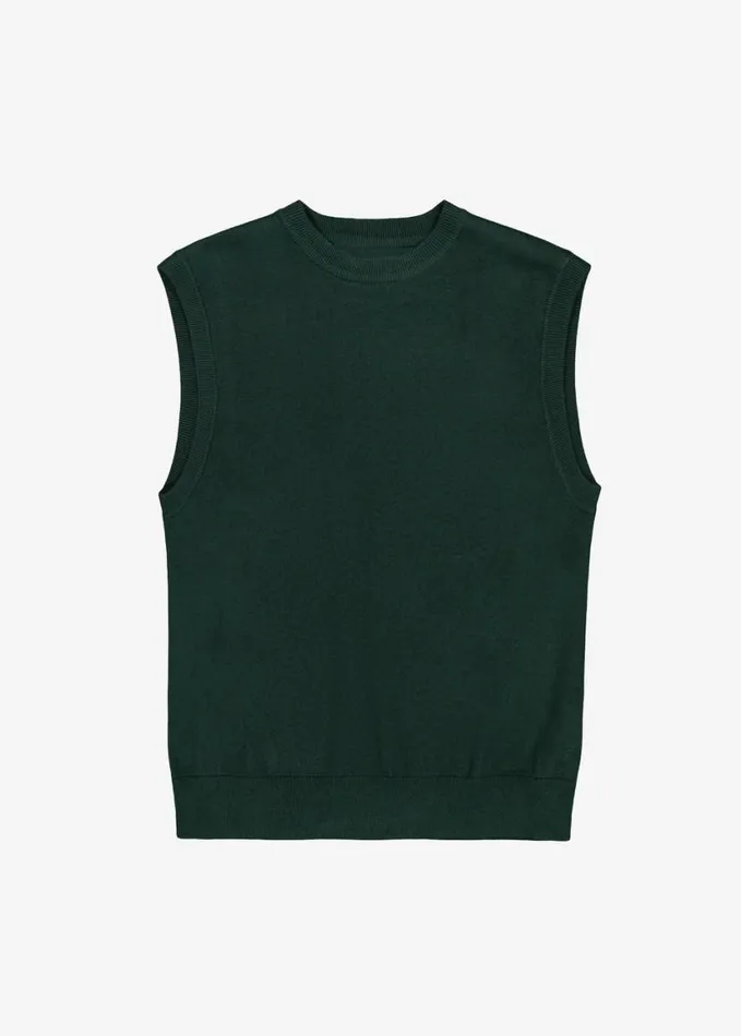 Clothing Men The Frankie Shop Owen Knit Vest 8211 Forest Green
