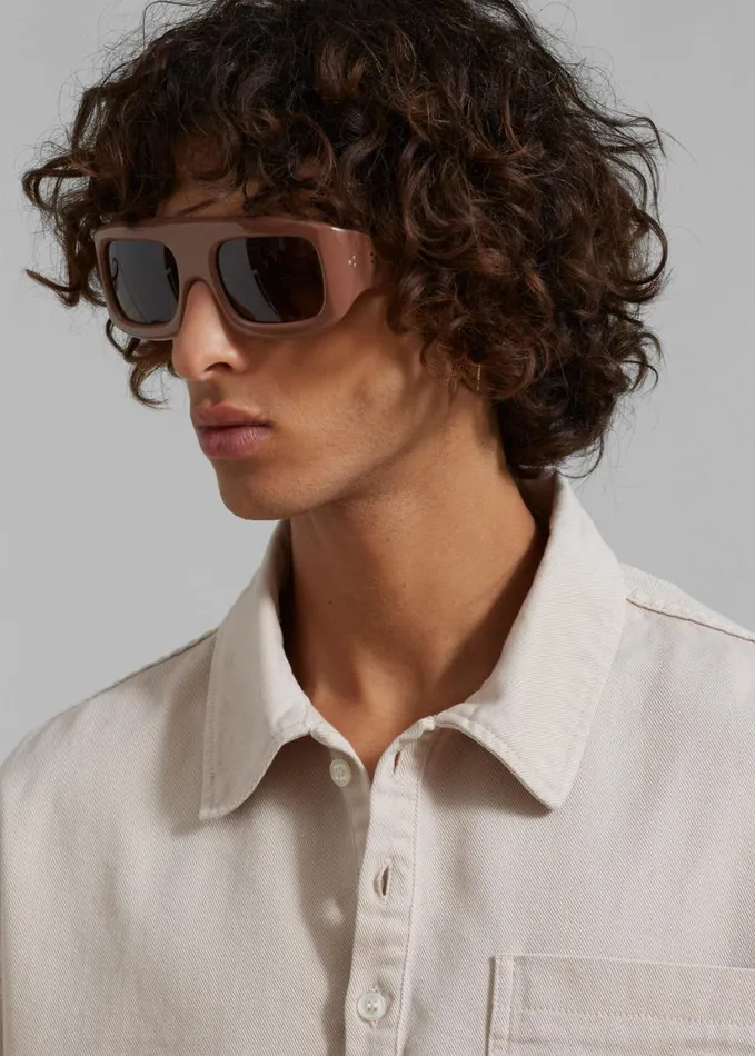 Clothing Men The Frankie Shop Ray Popover Denim Shirt 8211 Natural