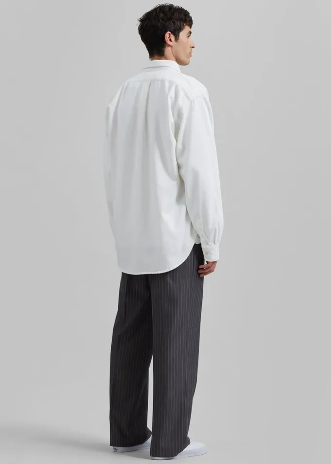 Clothing Men The Frankie Shop Sinclair Denim Shirt 8211 Off White