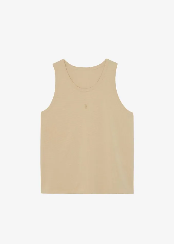 Clothing WomenMen The Frankie Shop Rexy Embroidered Tank Top 8211 Latte