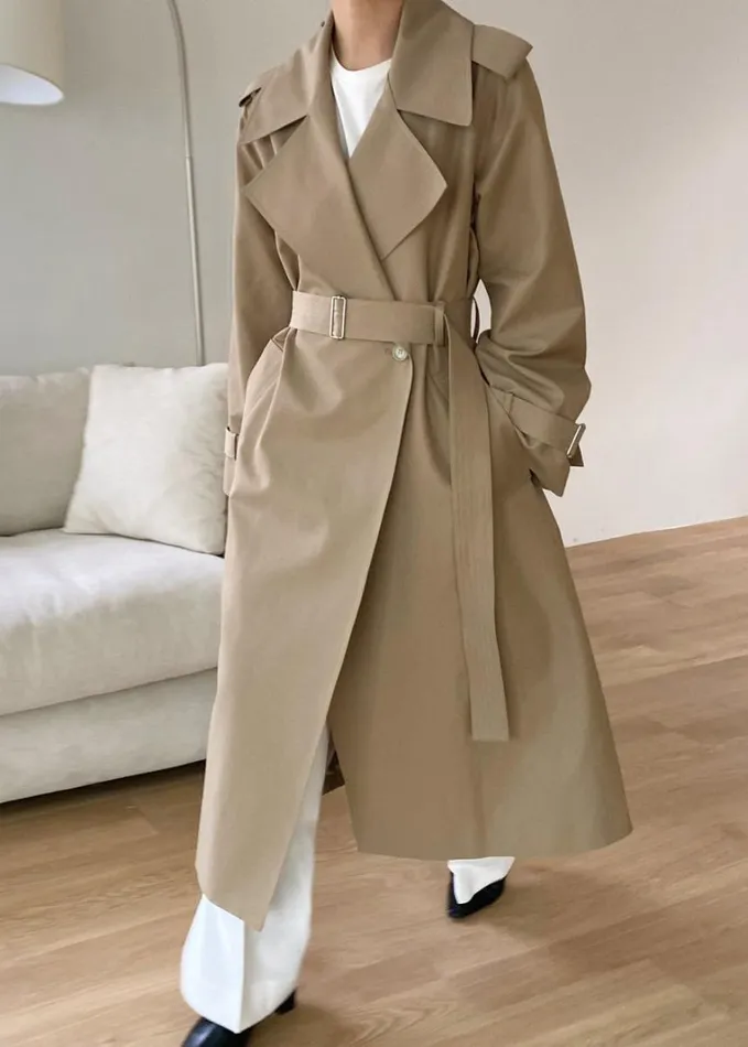 Clothing Women The Frankie Shop Abril Trench 8211 Sand