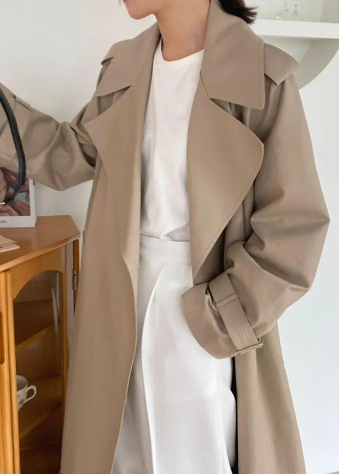 Clothing Women The Frankie Shop Abril Trench 8211 Sand
