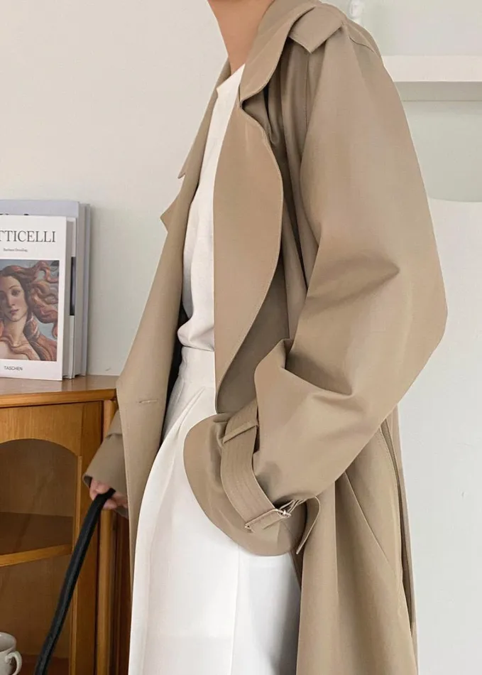 Clothing Women The Frankie Shop Abril Trench 8211 Sand