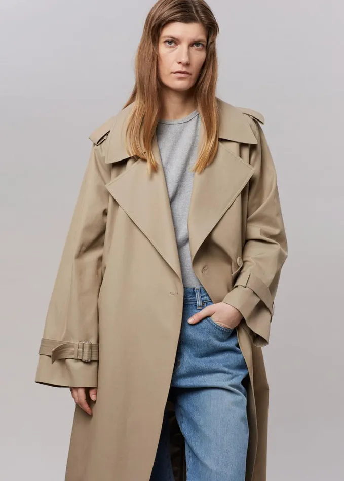 Clothing Women The Frankie Shop Abril Trench 8211 Sand