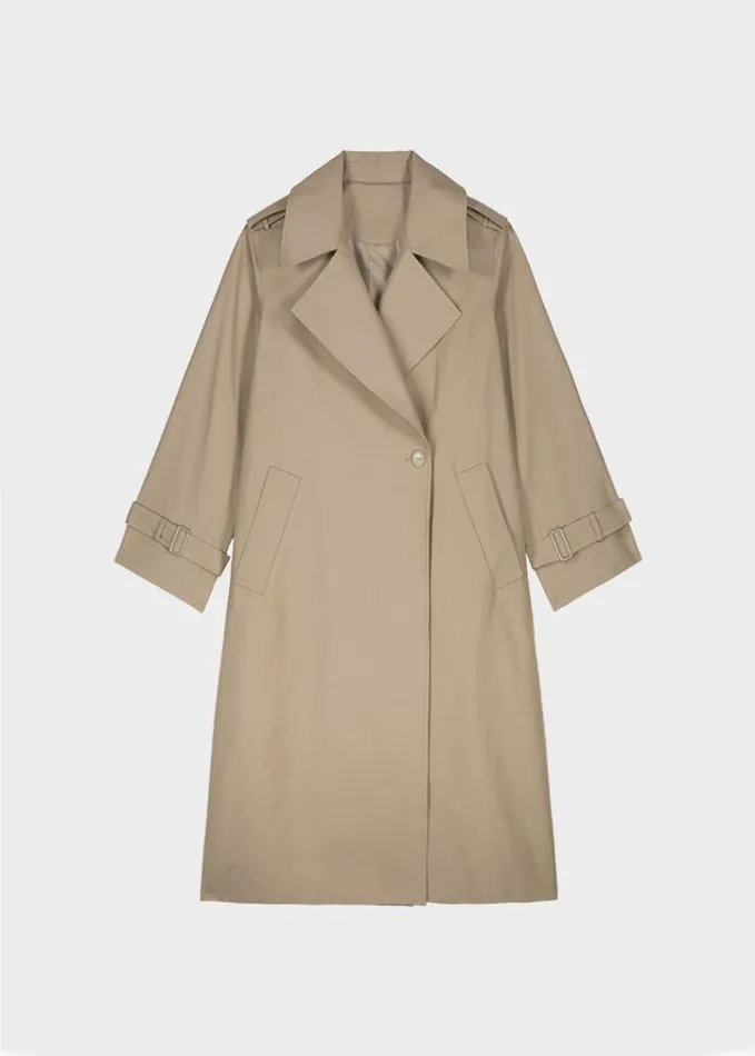 Clothing Women The Frankie Shop Abril Trench 8211 Sand