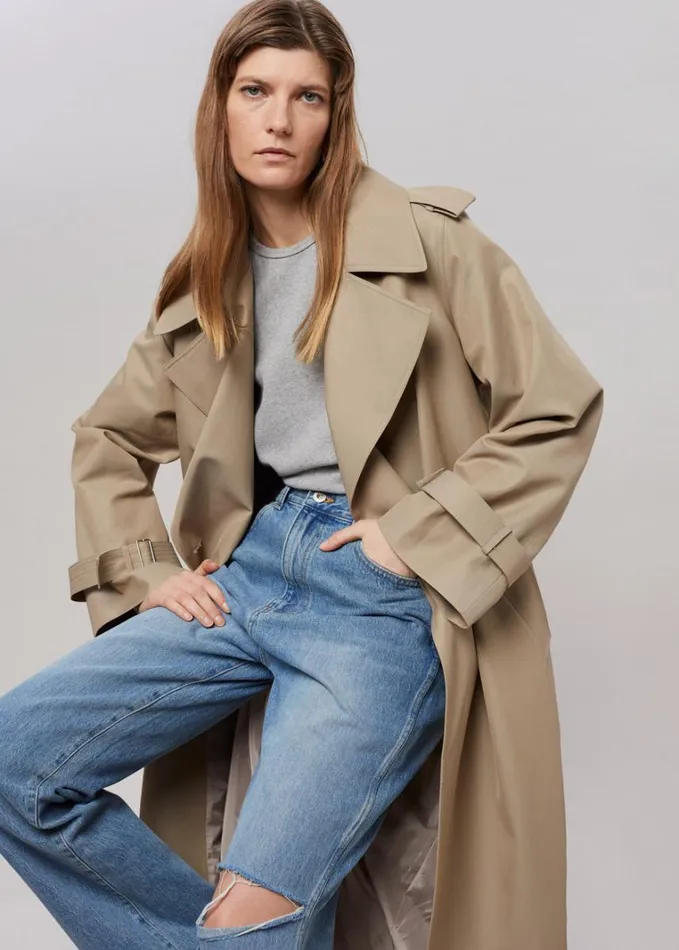 Clothing Women The Frankie Shop Abril Trench 8211 Sand