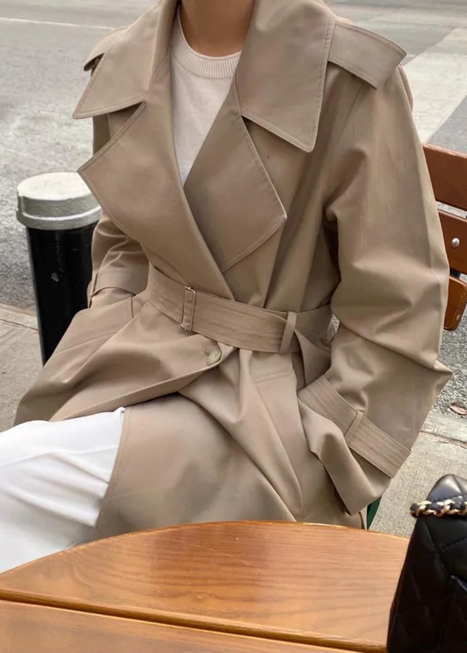 Clothing Women The Frankie Shop Abril Trench 8211 Sand
