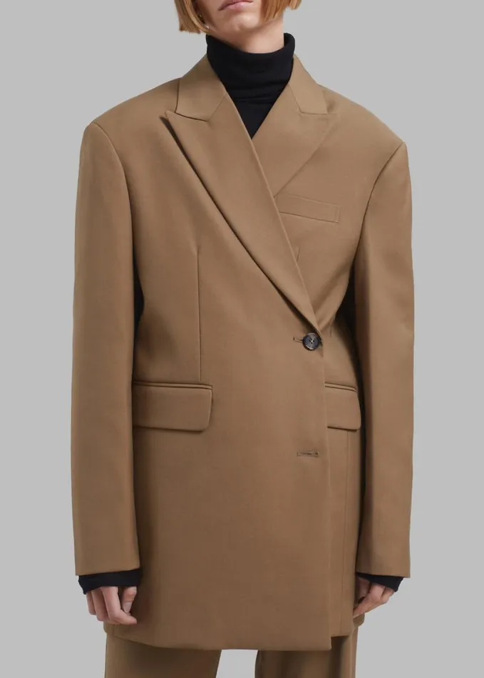 Clothing Women The Frankie Shop Alana Boxy Blazer 8211 Brown
